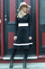 Black Ivory Women&#39;s Merino Wool Long Sleeve Fitted Dress
