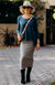 Light Grey Marl Women&#39;s Merino Wool Long Tube Skirt
