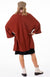 Shiraz Red Women&#39;s Kimono Style Merino Wool Coat
