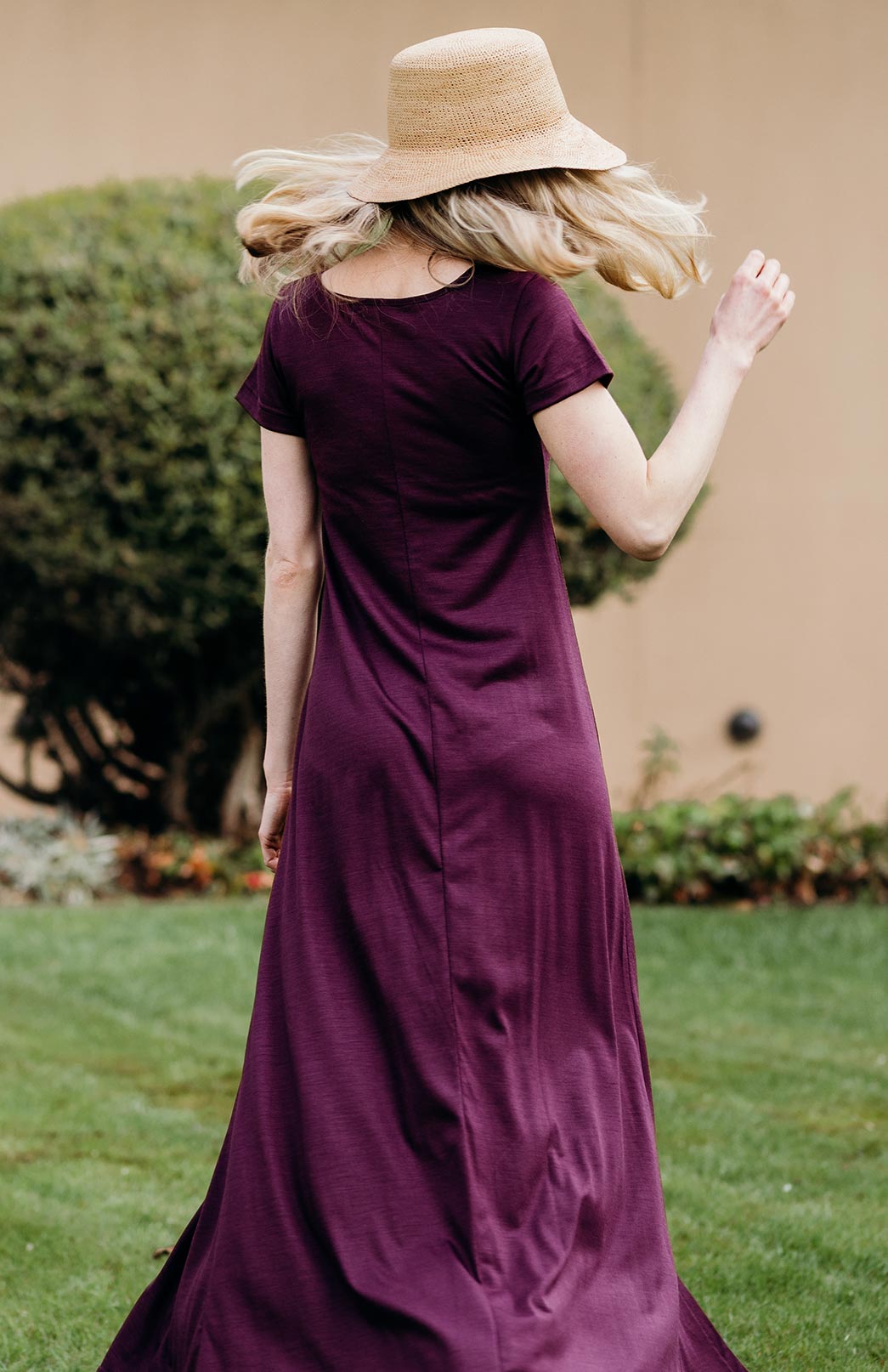 Kowloon Dress - 170g Women's Merino Wool Maxi Dress with Side Split