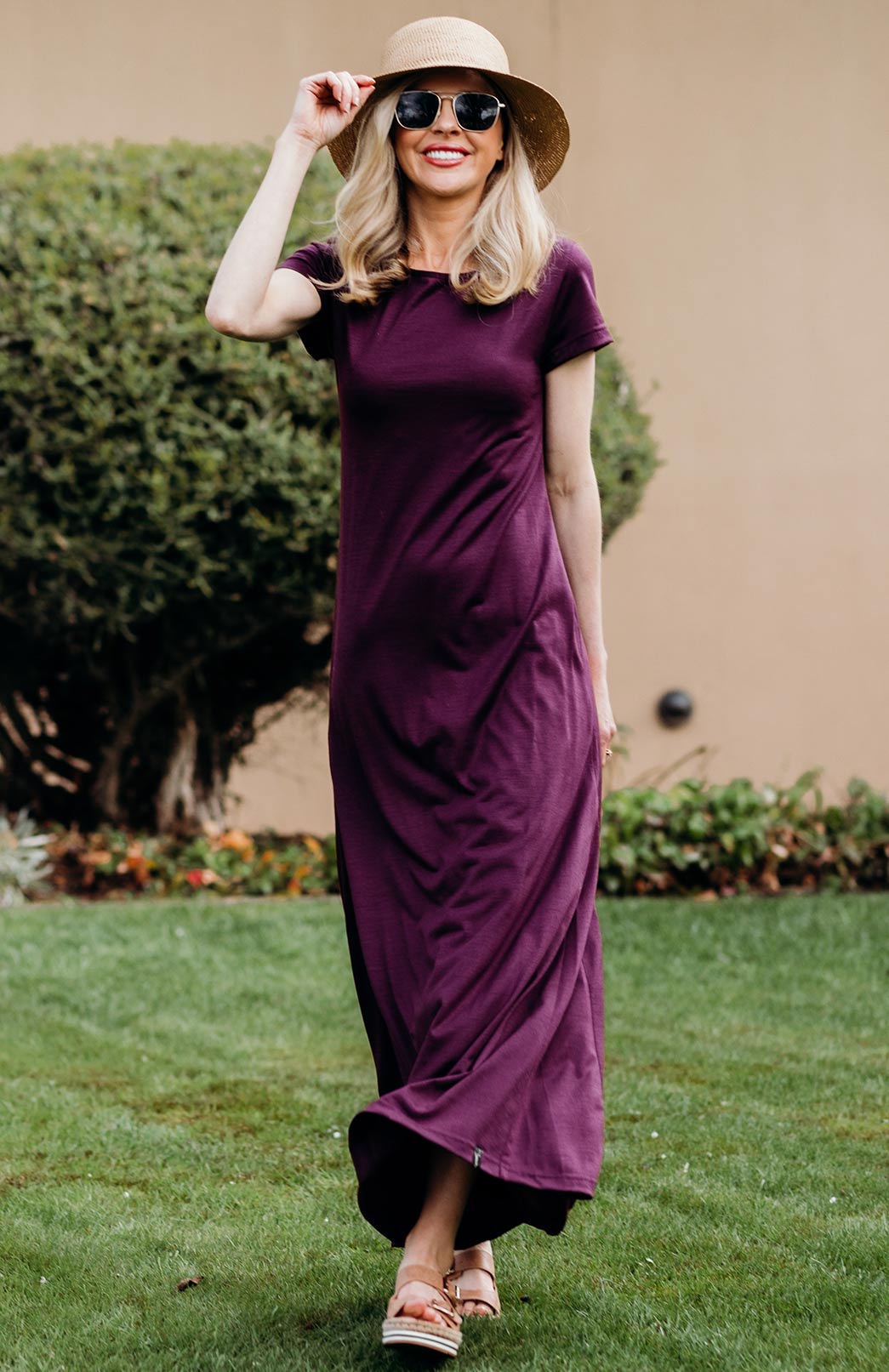 Kowloon Dress - 170g Women's Merino Wool Maxi Dress with Side Split