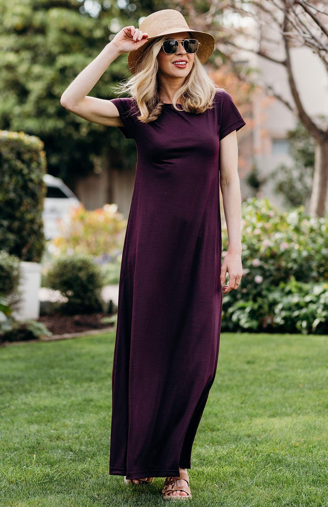 Kowloon Dress - 170g Women's Merino Wool Maxi Dress with Side Split