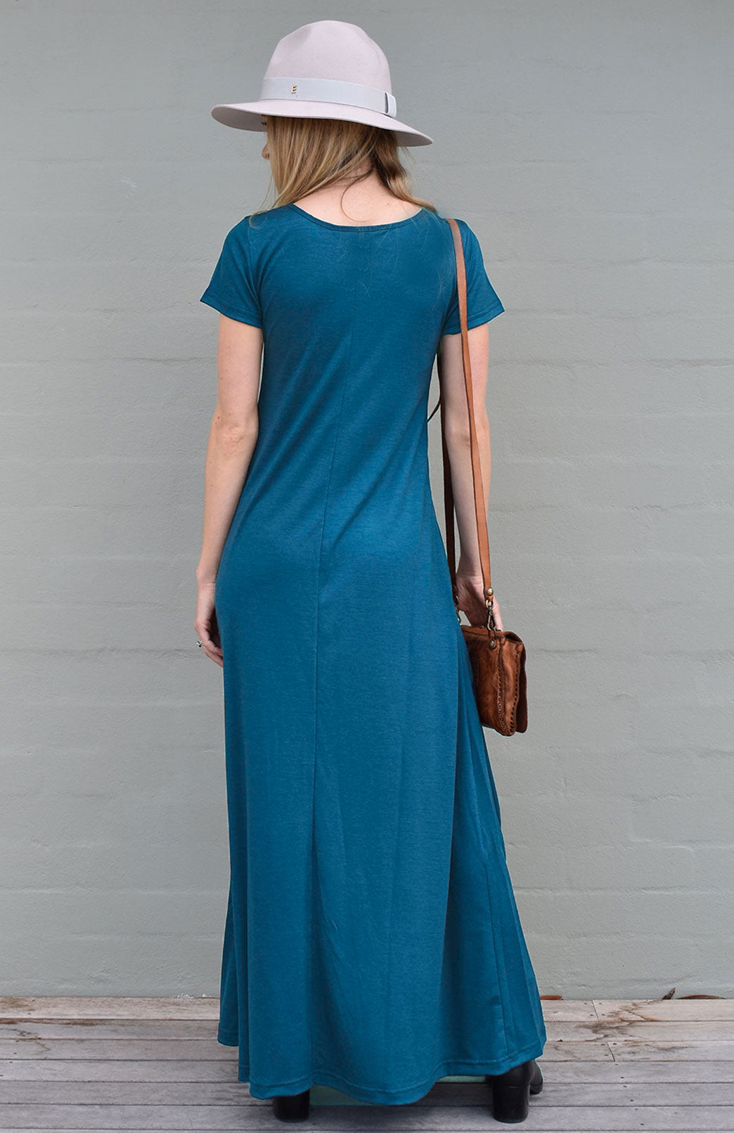 Kowloon Dress - 170g Women's Merino Wool Maxi Dress with Side Split