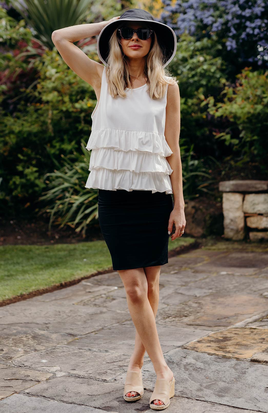 Black Women's Merino Wool Tube Skirt