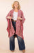Red Leopard Spot Merino Wool Leopard Spot Reversible Double Layer Wrap
