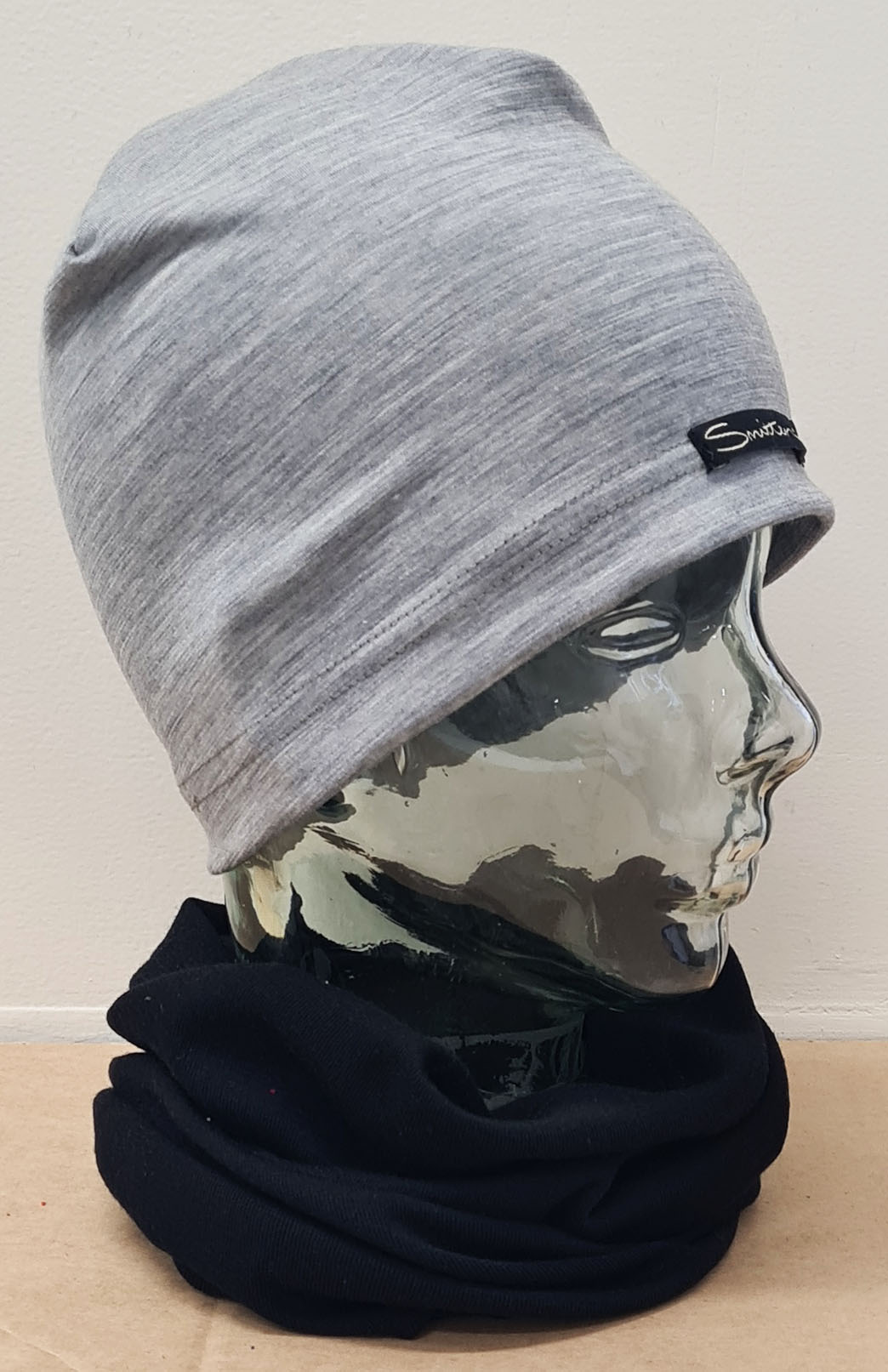 Grey Marl Unisex Merino Wool Skull Cap Lightweight (170g) Beanie