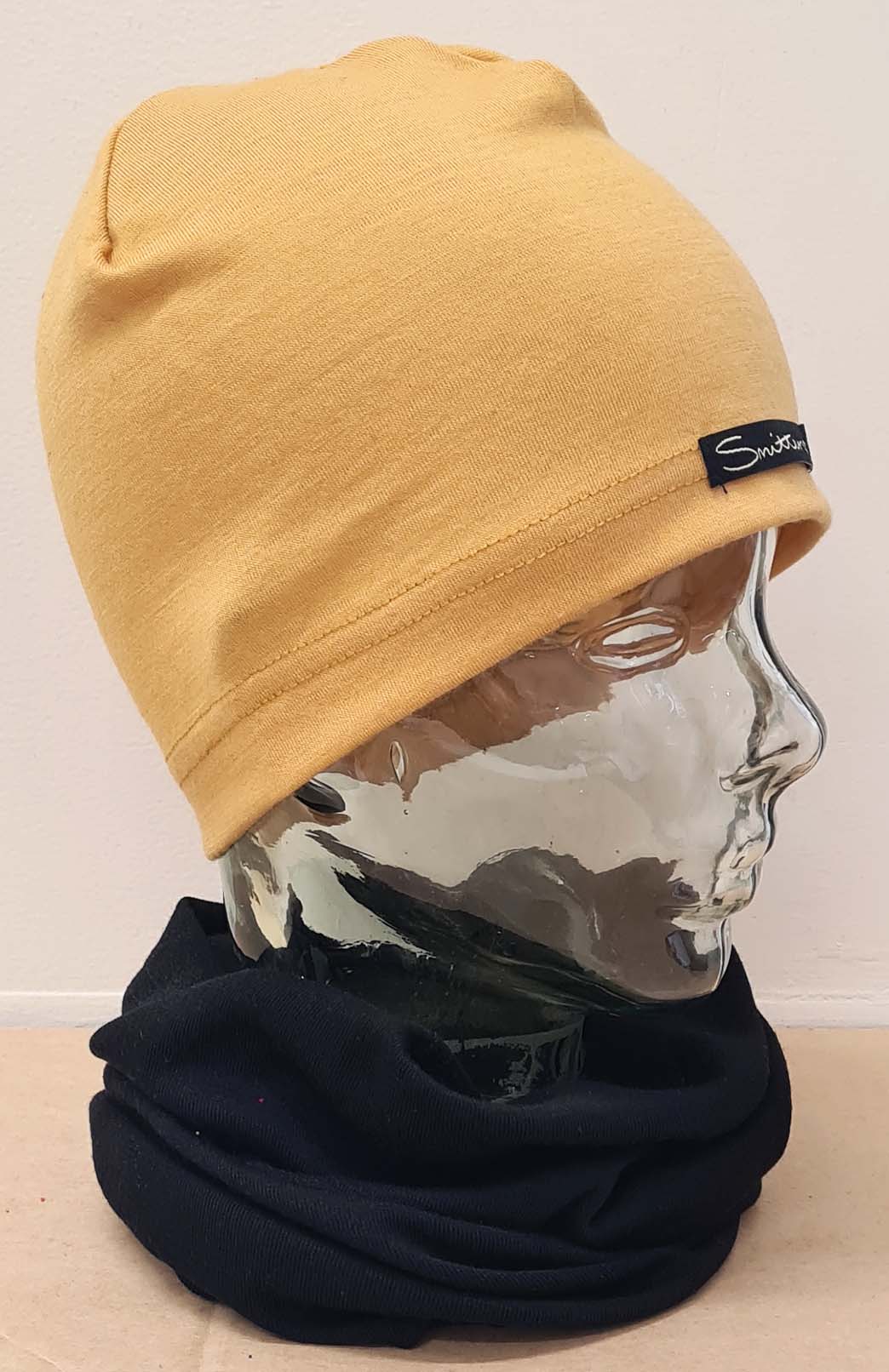 Mustard Yellow Unisex Merino Wool Skull Cap Lightweight (170g) Beanie