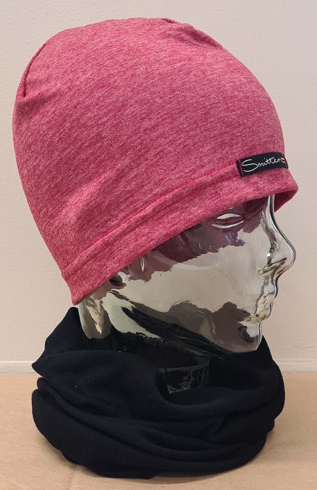 Raspberry Marl Unisex Merino Wool Skull Cap Lightweight (170g) Beanie