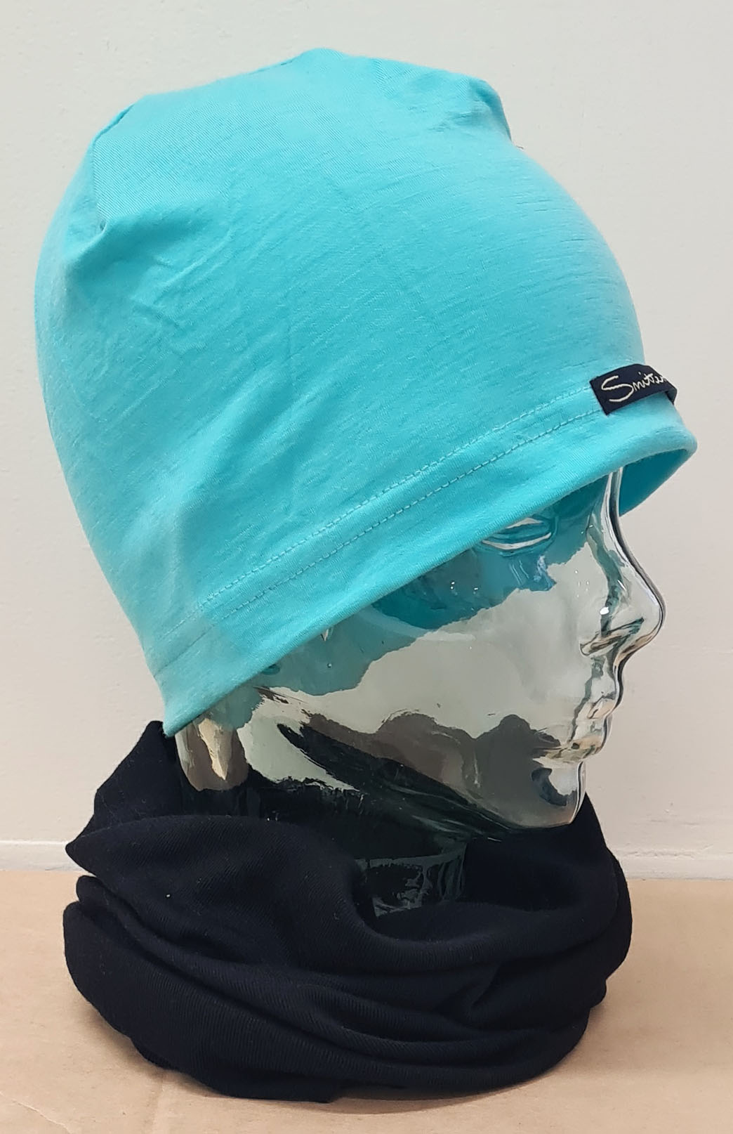 Turquoise Unisex Merino Wool Skull Cap Lightweight (170g) Beanie