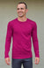 Deep Sea Green Men&#39;s Merino Wool Long Sleeve Midweight Crew Neck Top
