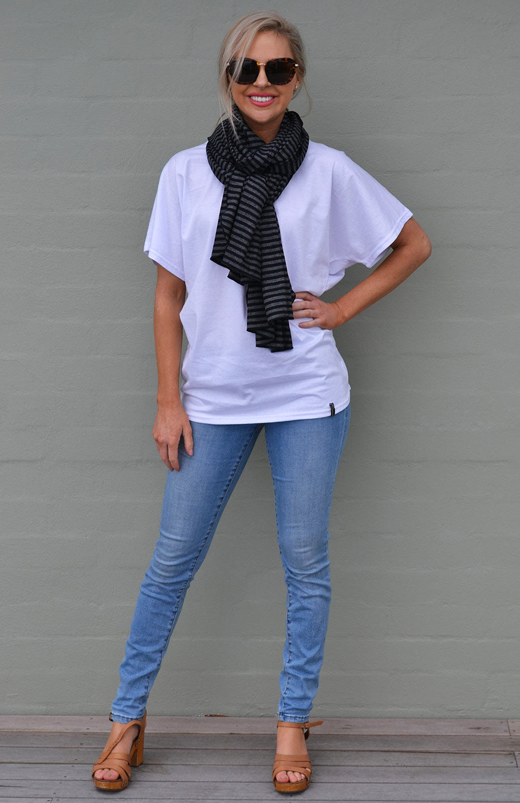 Lightweight Scarf Women's Merino Wool Plain Scarf
