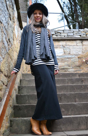 Black and Ivory Stripe