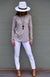 Taupe Women&#39;s Organic Cotton Long Sleeve Fashion Top
