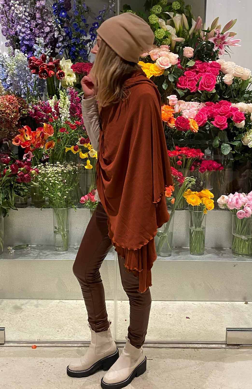 Shiraz Red Women's Merino Wool Luxury Scarf