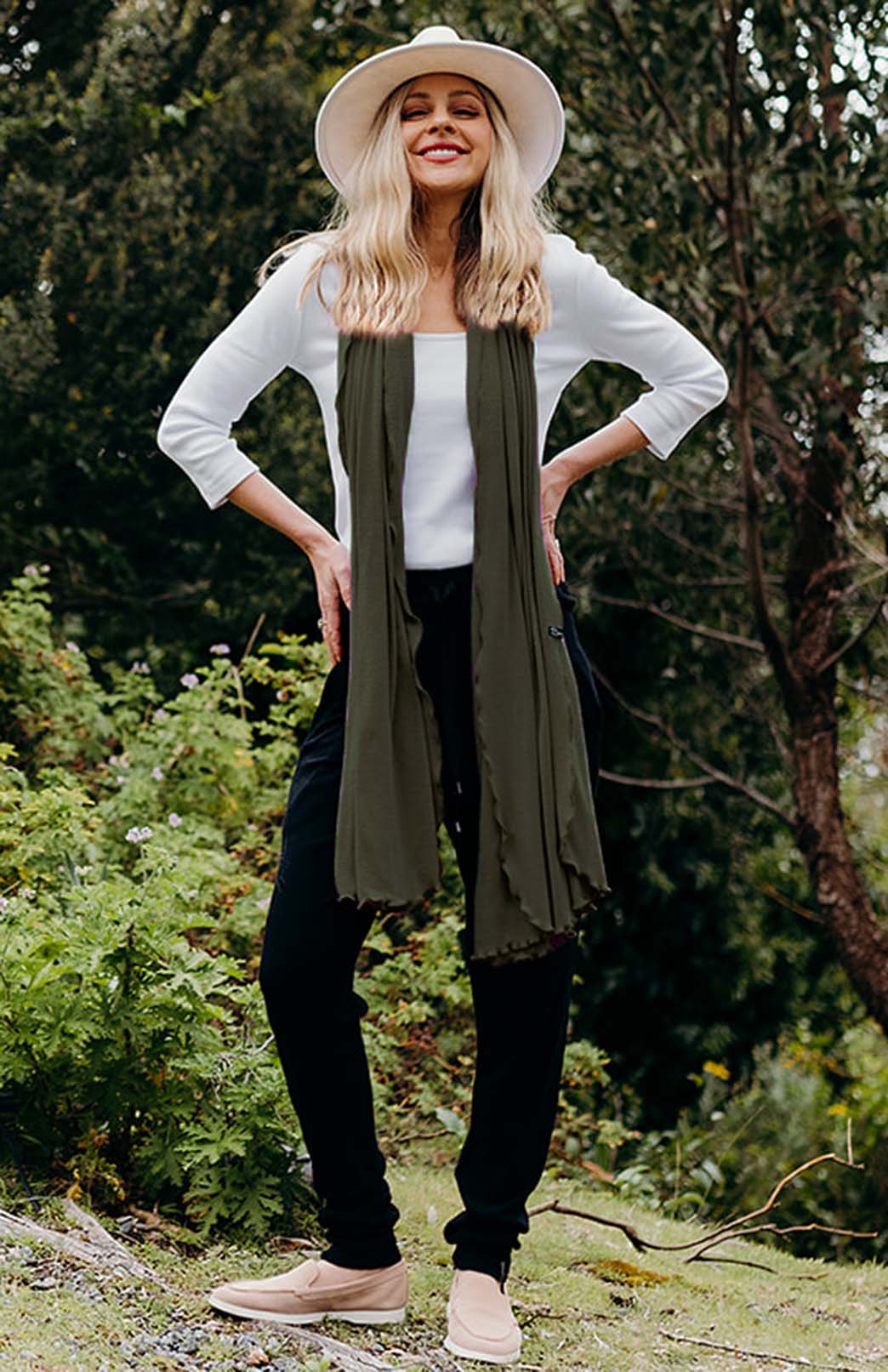 Kale Green Women's Merino Wool Luxury Scarf