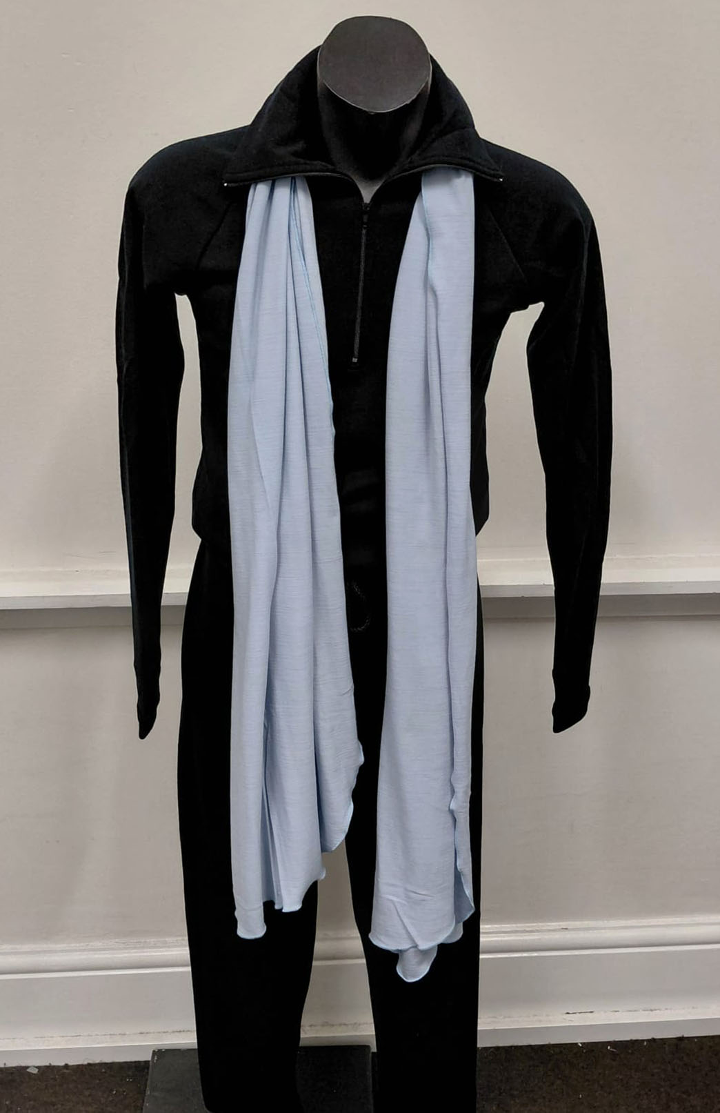 Dusty Blue Women's Merino Wool Plain Scarf