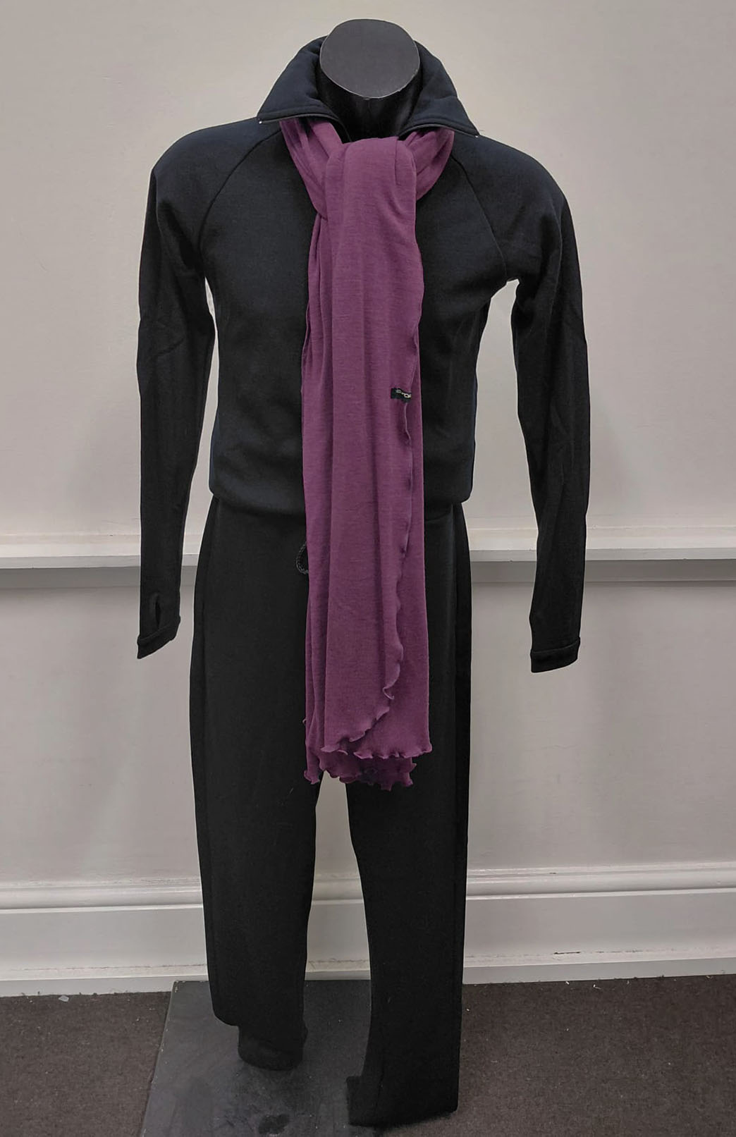 Aubergine Purple Women's Merino Wool Luxury Scarf