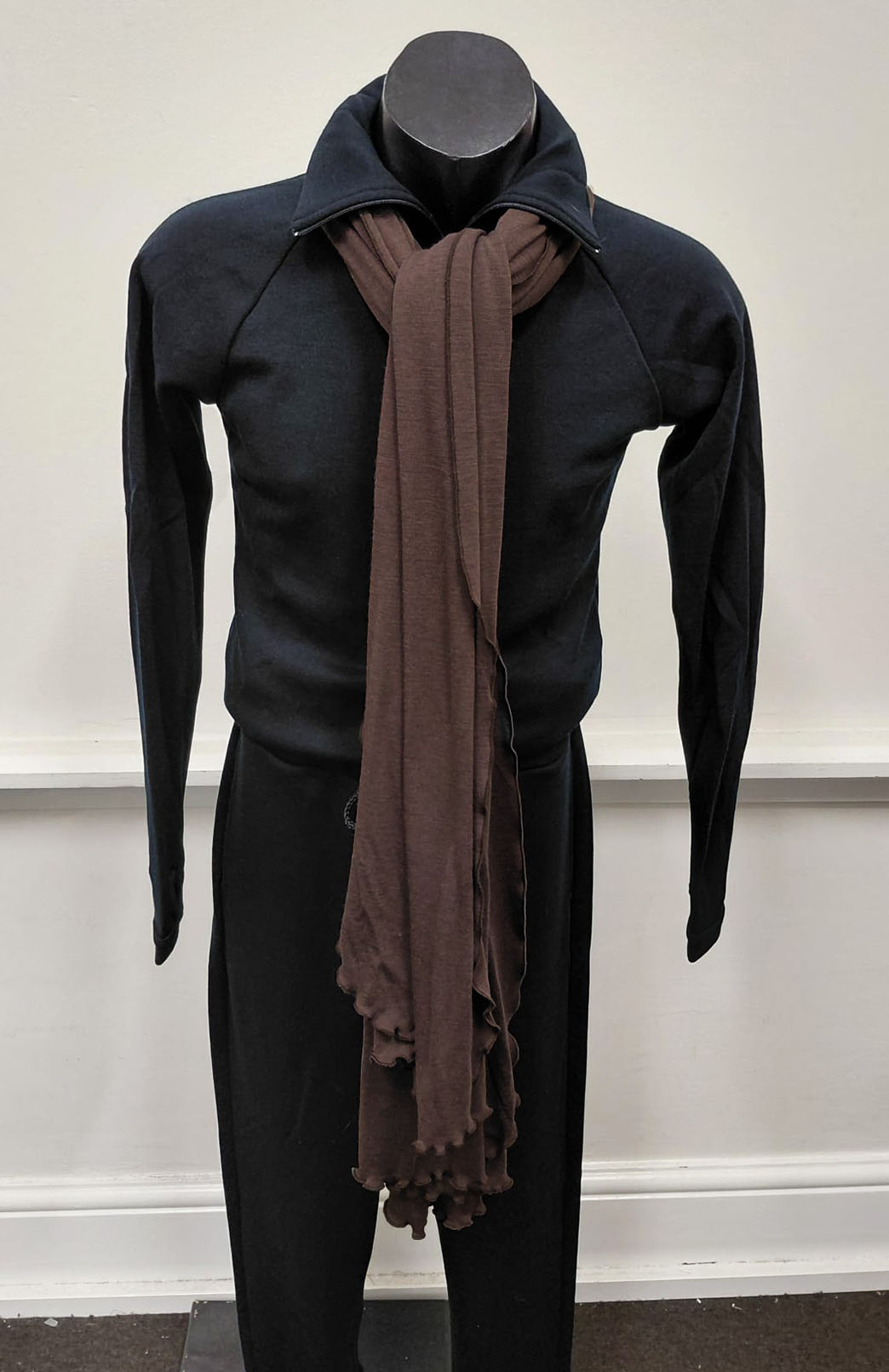 Chocolate Brown Women's Merino Wool Luxury Scarf
