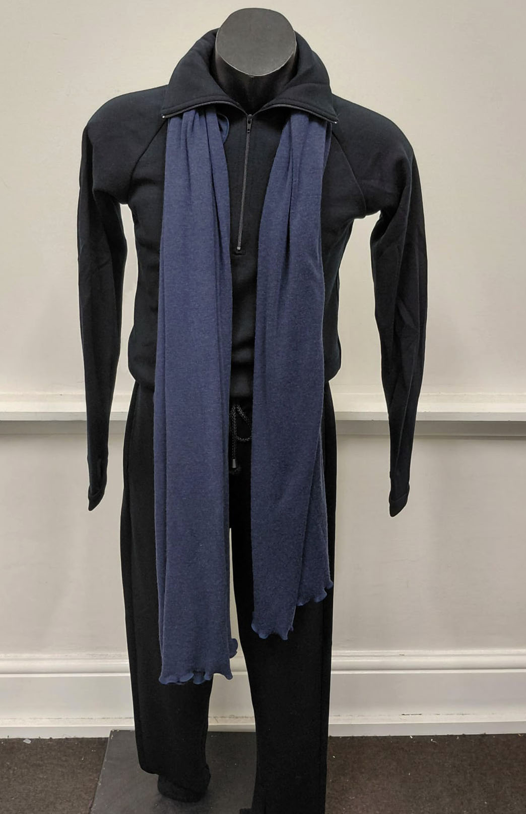 Navy Blue Women's Merino Wool Luxury Scarf