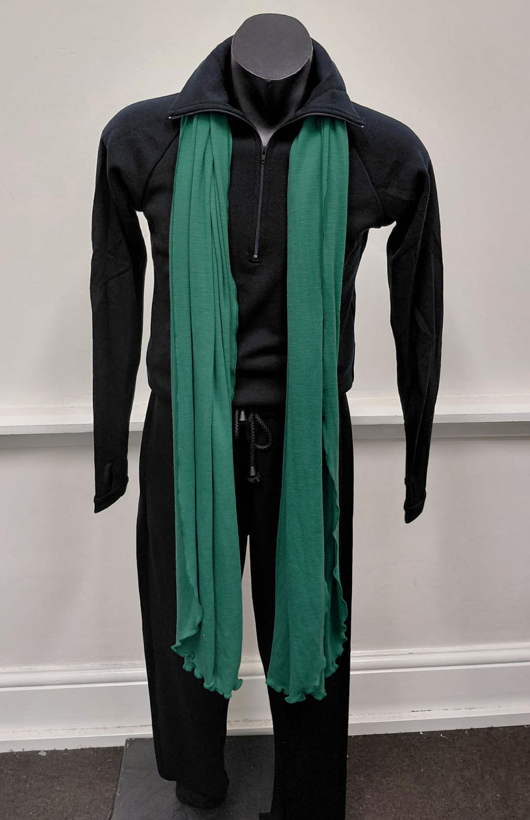 Soft Emerald Green Women's Merino Wool Luxury Scarf