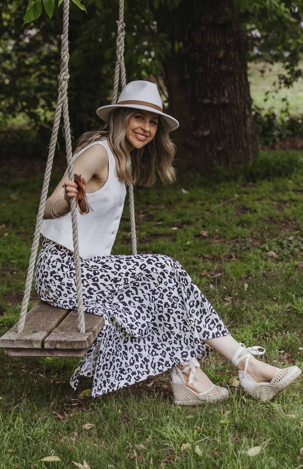 Jersey swing skirt clearance