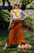 Cinnamon Women&#39;s Merino Wool Heavyweight A-Line Midi Skirt
