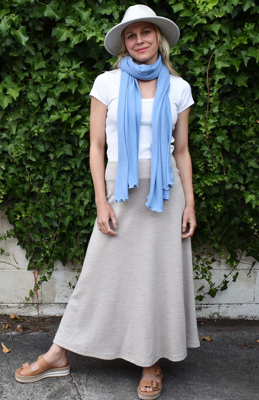 Jacaranda Blue Women's Merino Wool Luxury Scarf