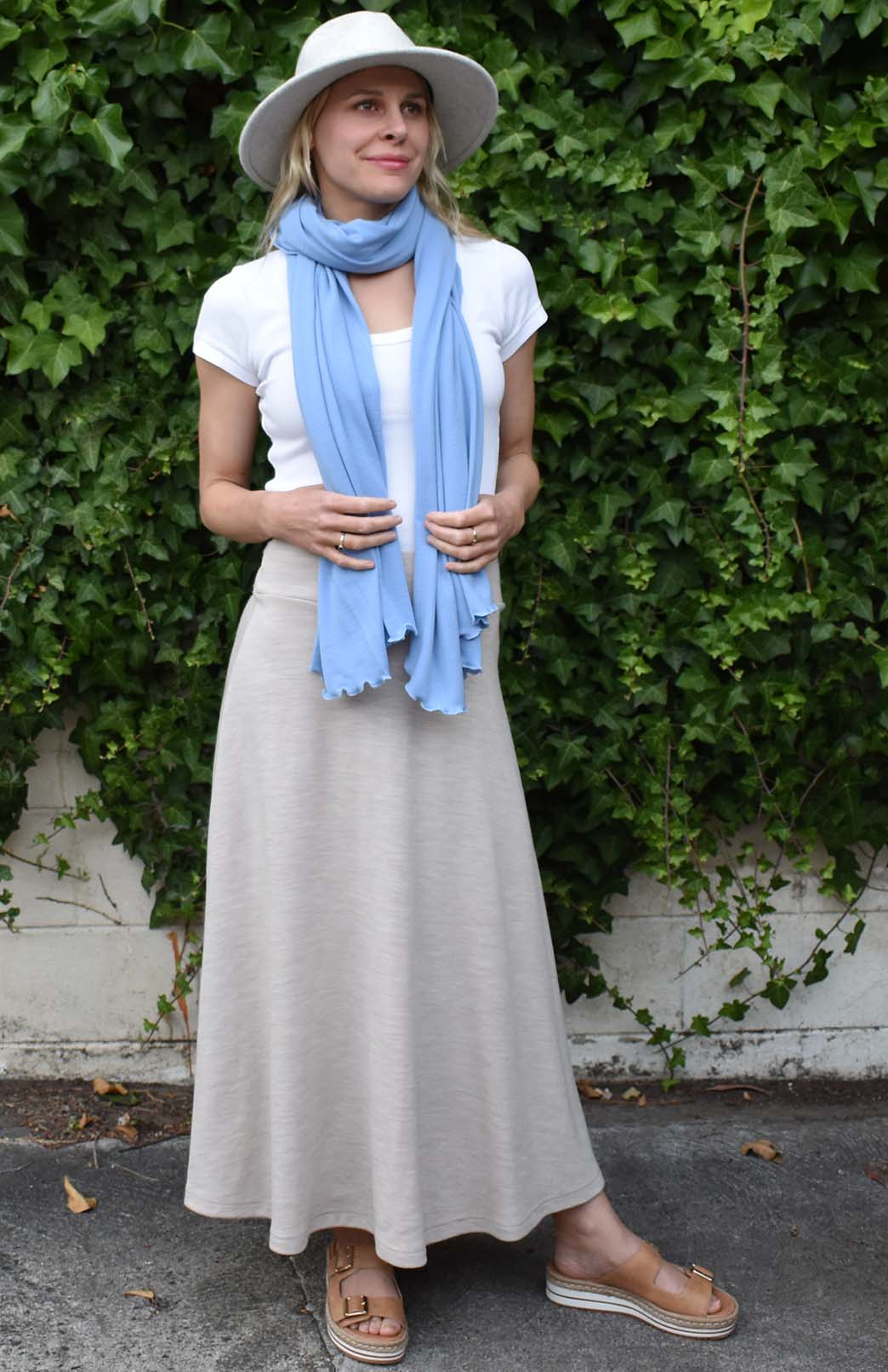 Jacaranda Blue Women's Merino Wool Luxury Scarf