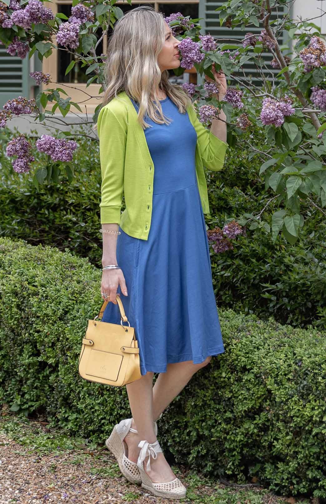 Wool fit and flare dress on sale