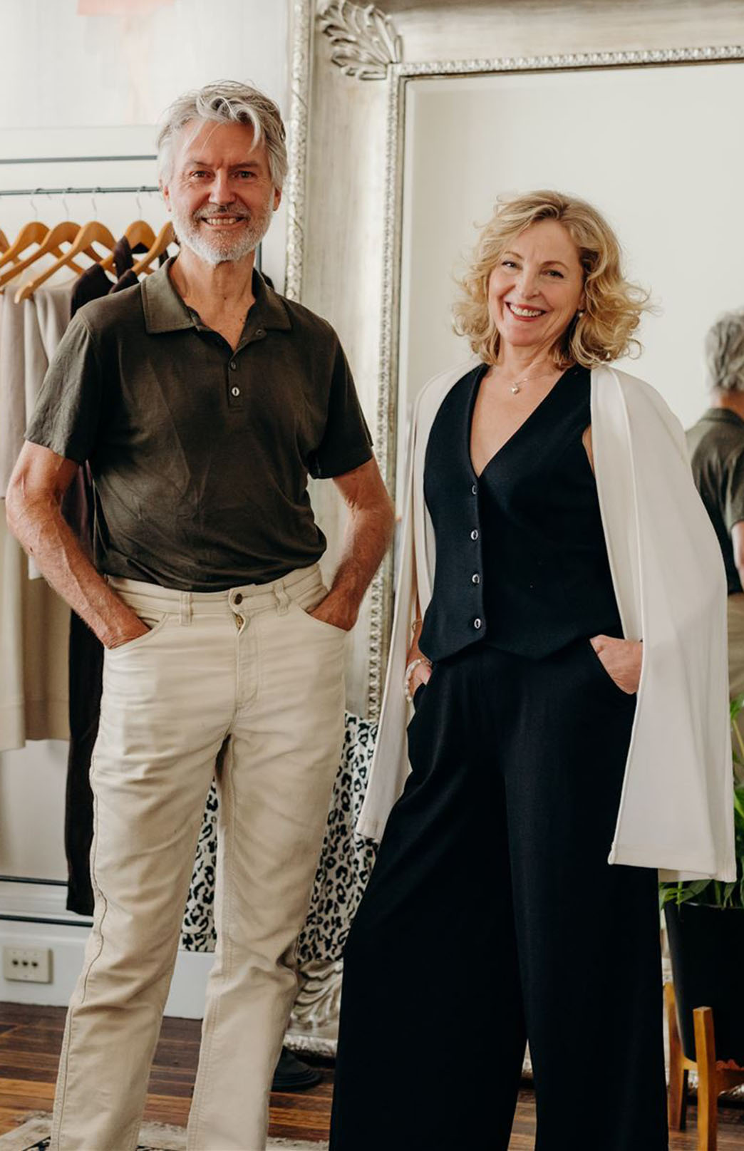 Chilli Red Women&#39;s Merino Wool Cape with open waistcoat 
