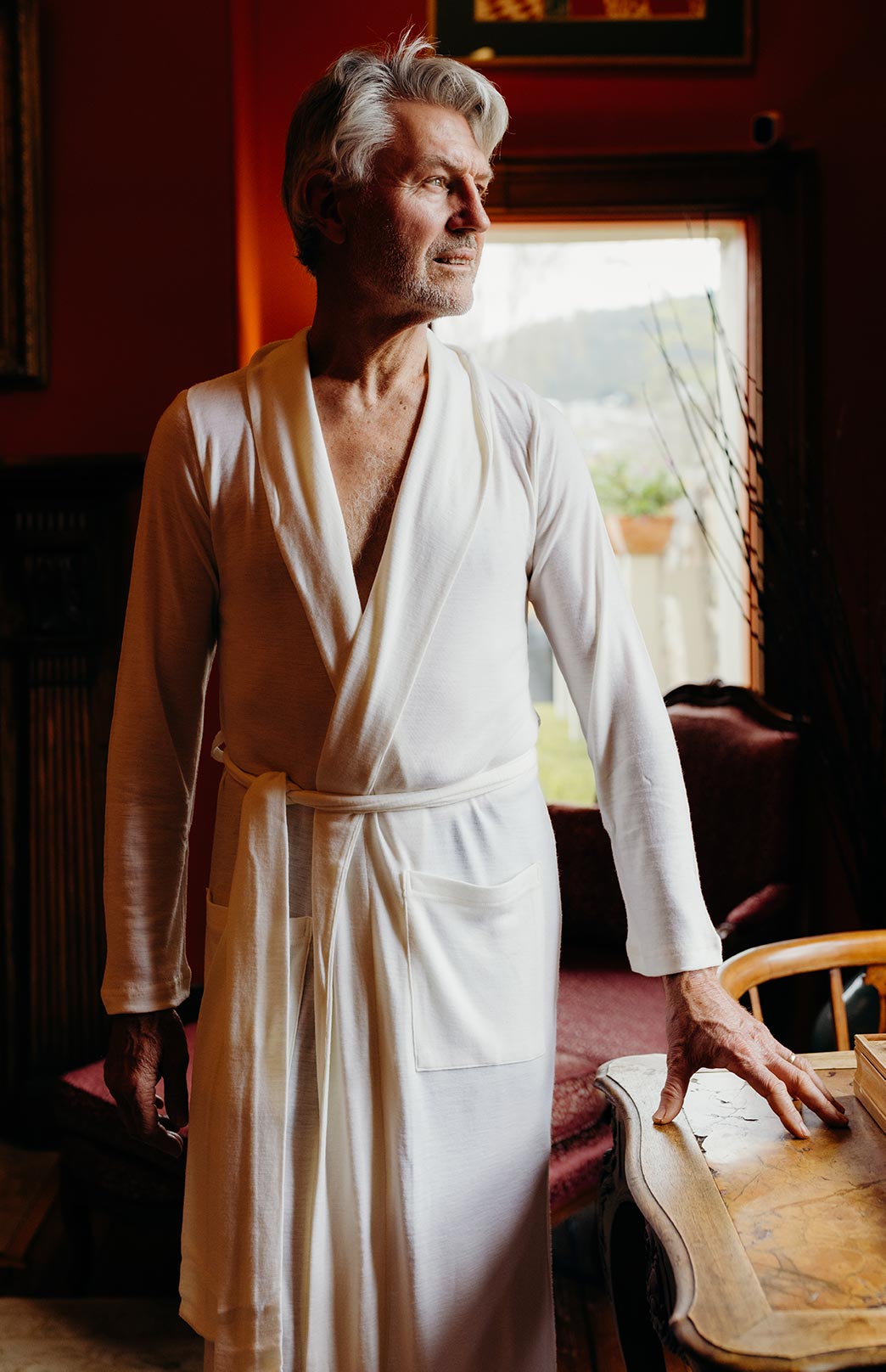Ivory Superfine Merino Wool Nightgown