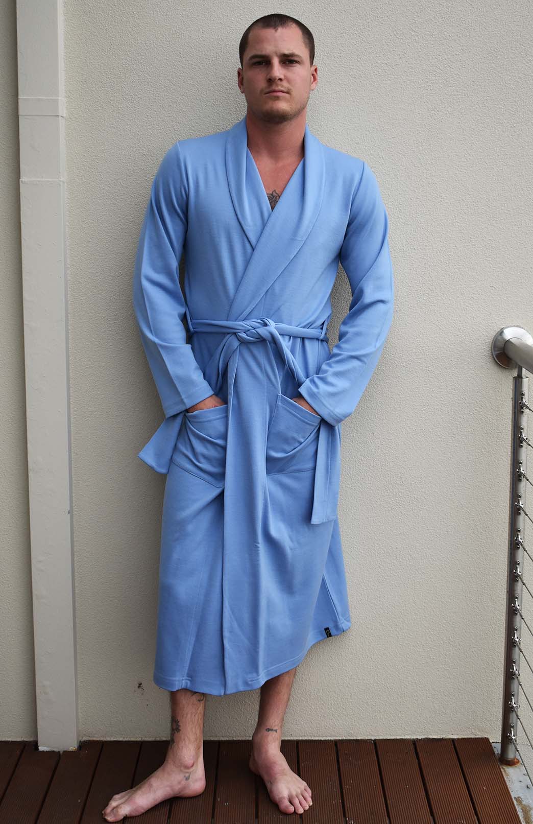 Jacaranda Blue Superfine Merino Wool Nightgown 