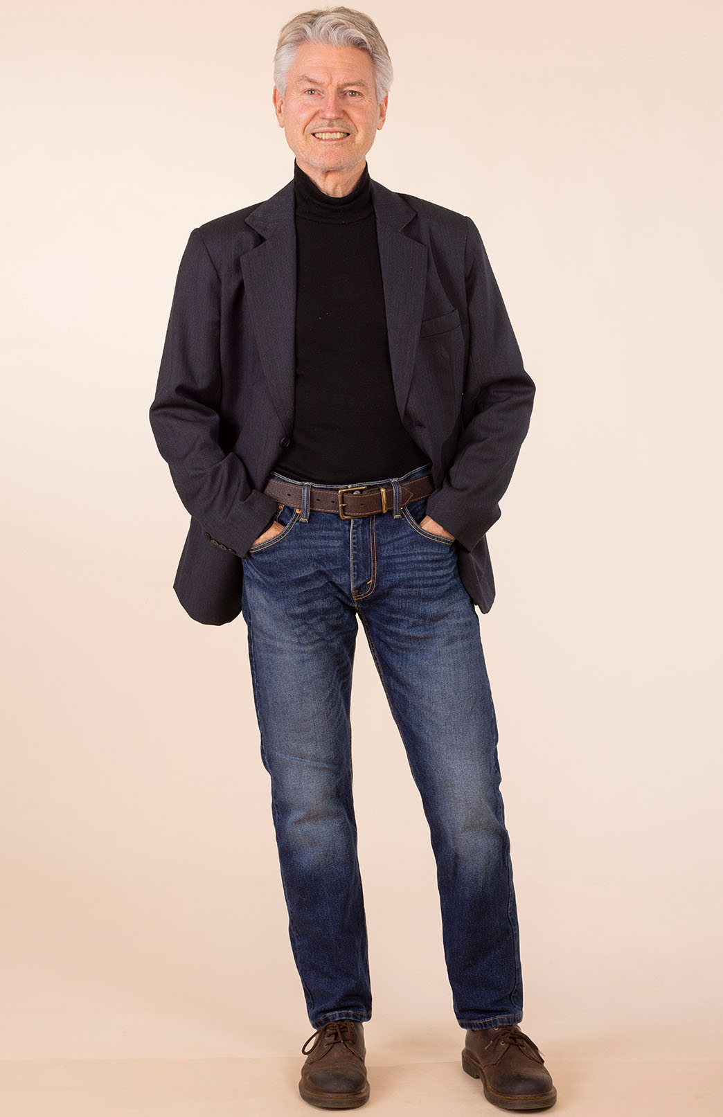 Obsidian Grey Herringbone Men's Superfine Merino Wool Herringbone Blazer Jacket with Silk Lining