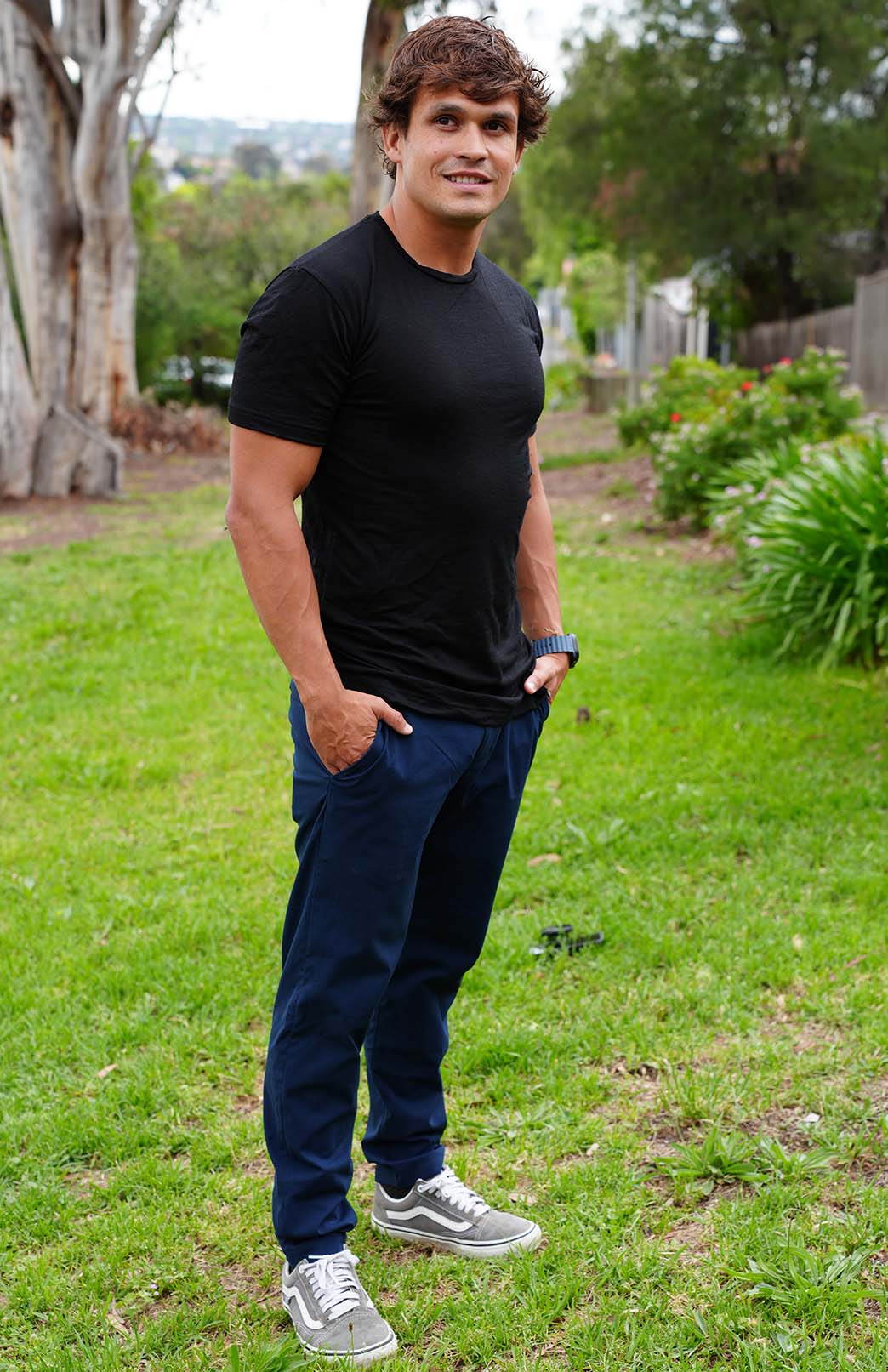 Black Men's Merino Wool T-Shirt