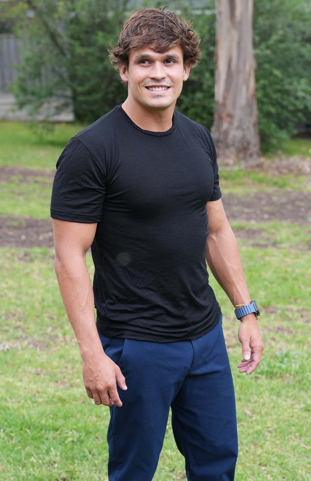 Black Men's Merino Wool T-Shirt