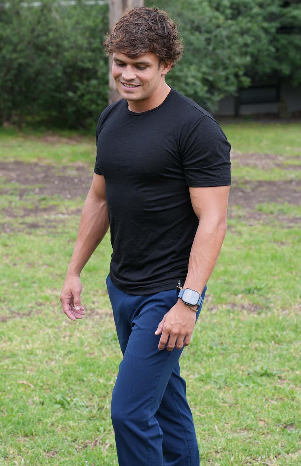 Black Men's Merino Wool T-Shirt