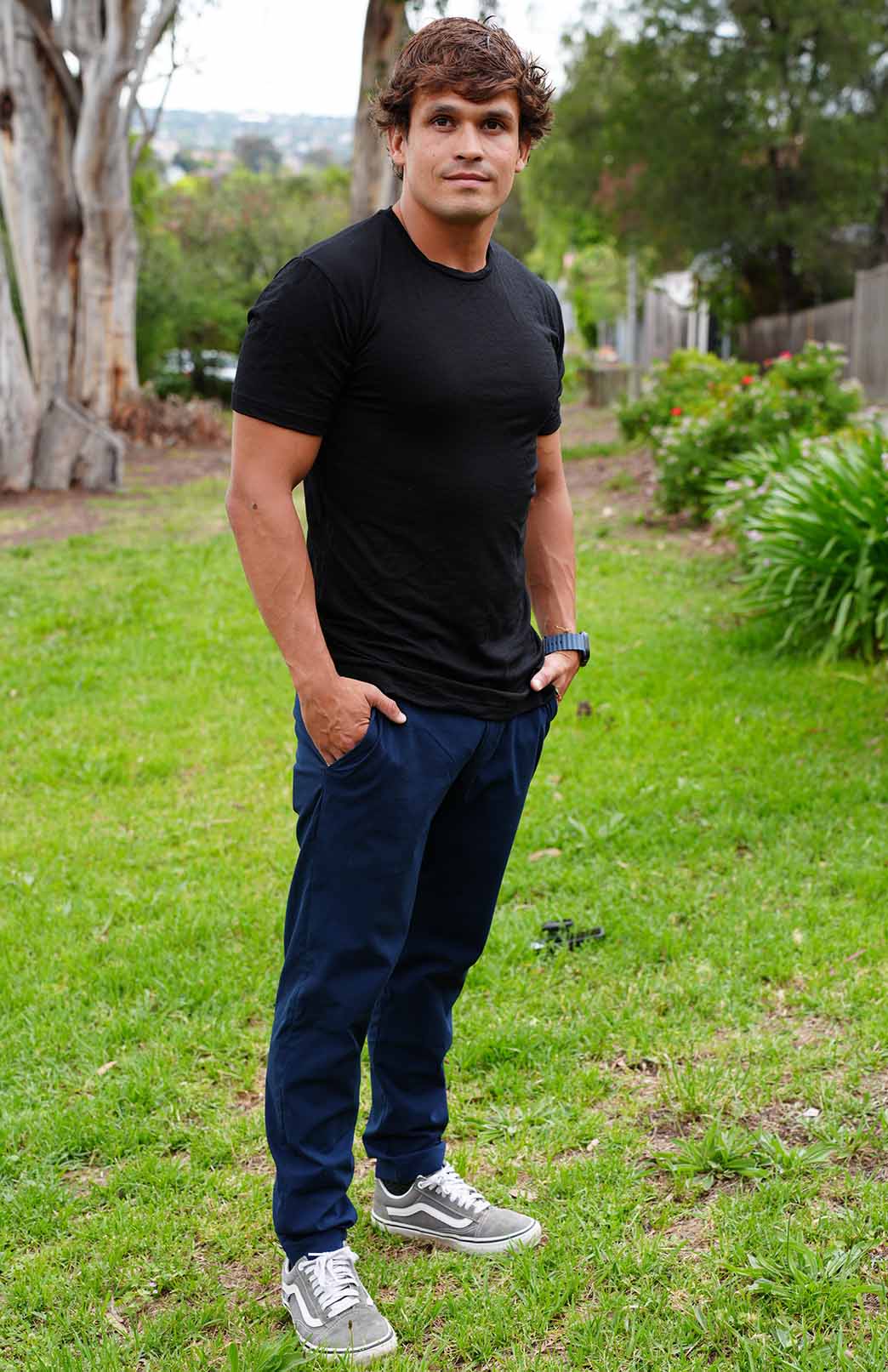 Black Men&#39;s Merino Wool T-Shirt
