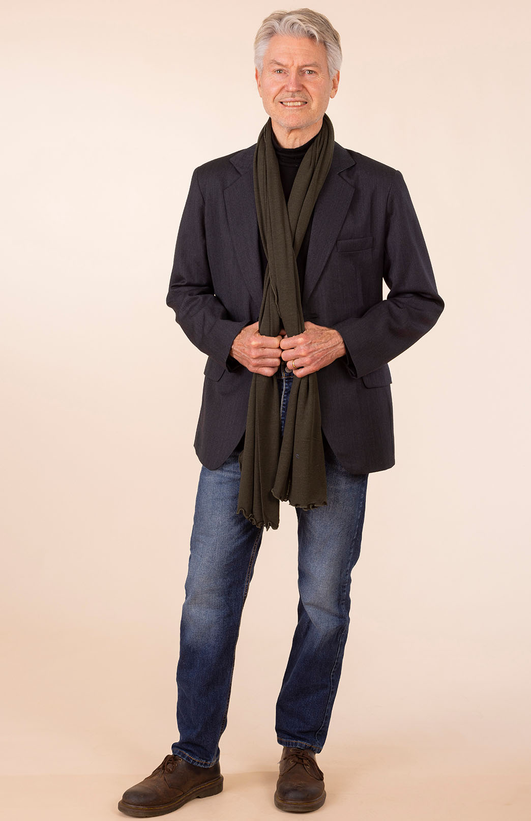 Kale Green Women's Merino Wool Luxury Scarf