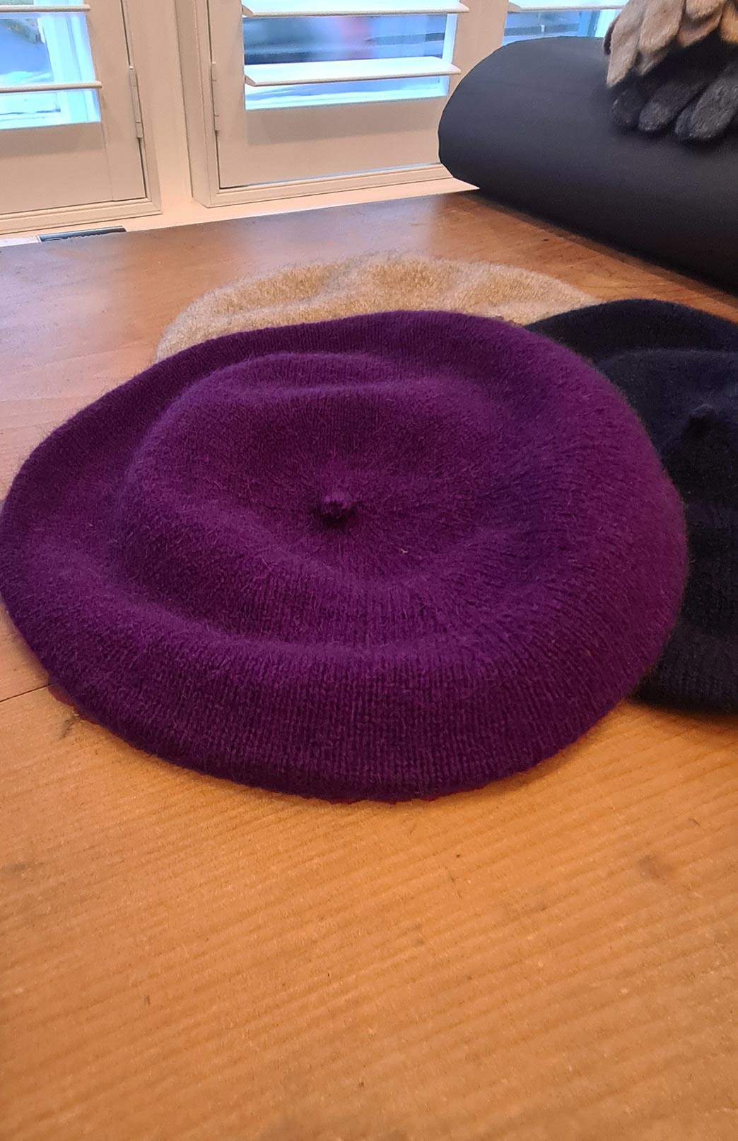 Blackberry Unisex Merino Wool &amp; Possum Fur Beret