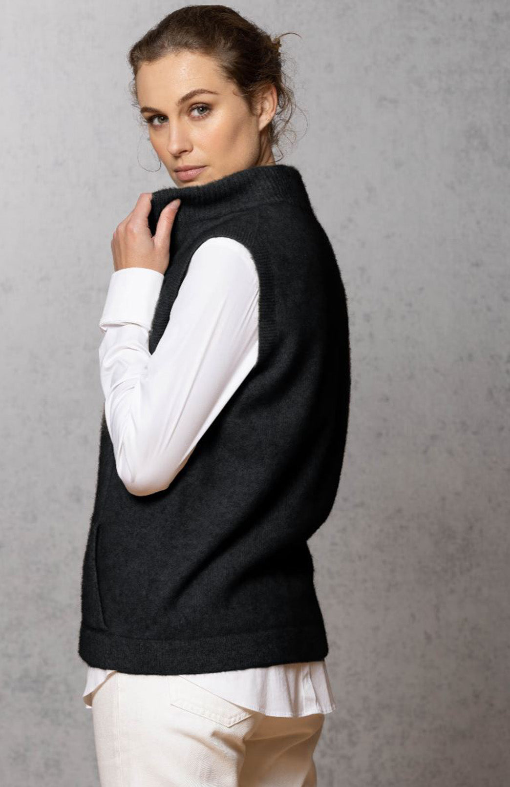 Merino & Possum Gilet Vest Women&#39;s Merino &amp;amp; Possum &amp;amp; Silk Gilet Zip Vest
