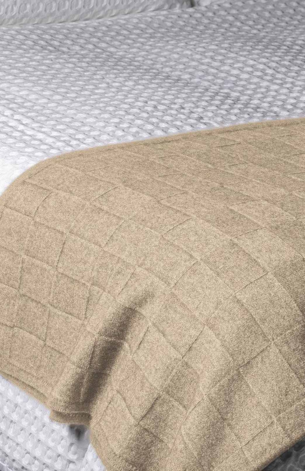 Oatmeal Merino &amp; Possum Queen Size Throw Blanket