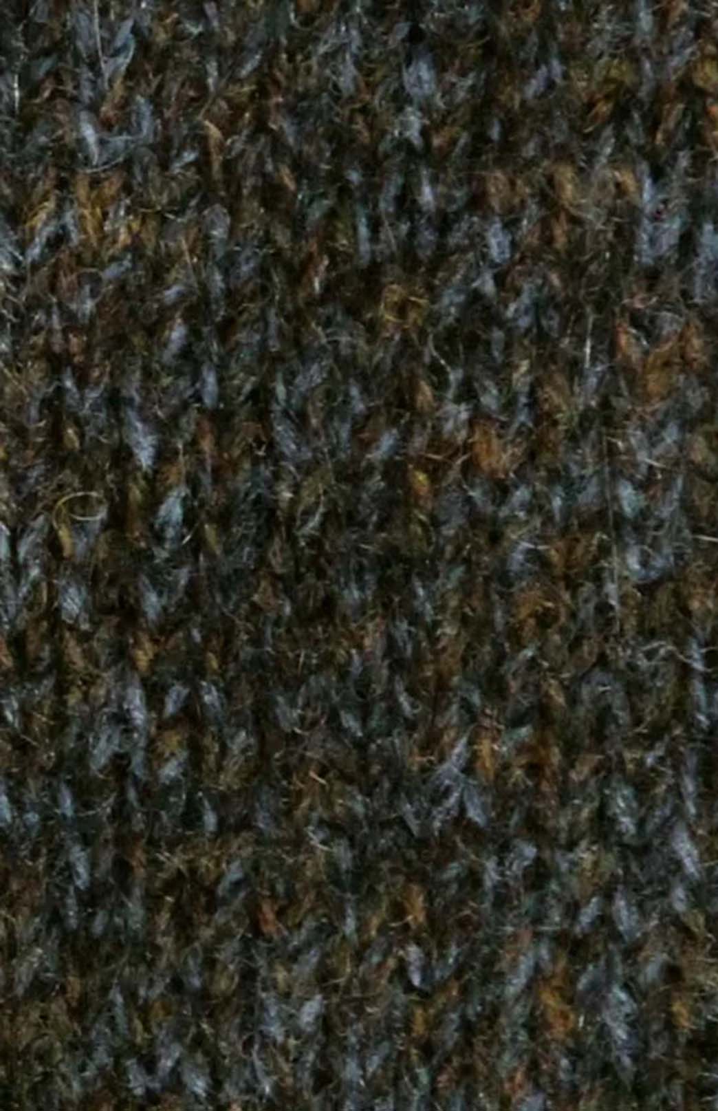 Charcoal Fleck Merino &amp; Possum &amp; Silk Fringed Poncho with Polo Neck