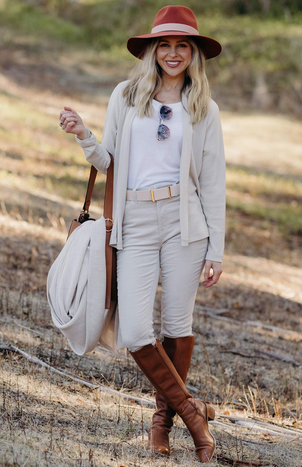 Cinnamon Women&#39;s Merino Wool Mini Drape Cardigan

