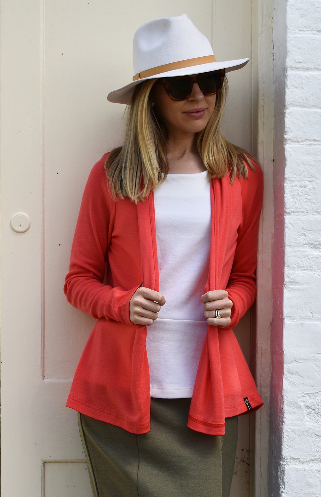Pre Loved: Mini Drape Cardigan (size 10) Women&#39;s Merino Wool Mini Drape Cardigan
