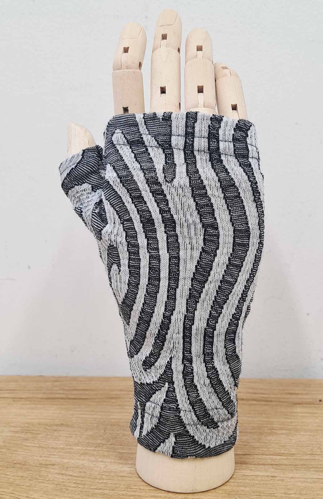 Grey Inca Merino Wool Thermal Fingerless Mittens