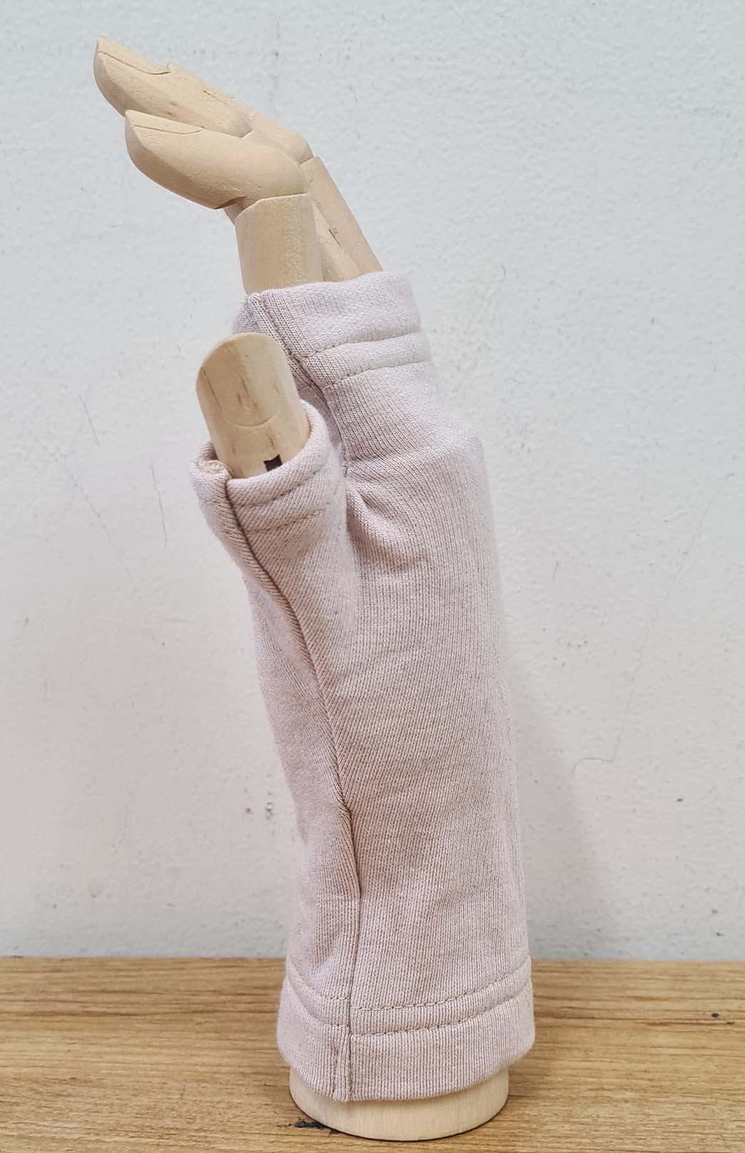 Nude Fleece Merino Wool Thermal Fingerless Mittens