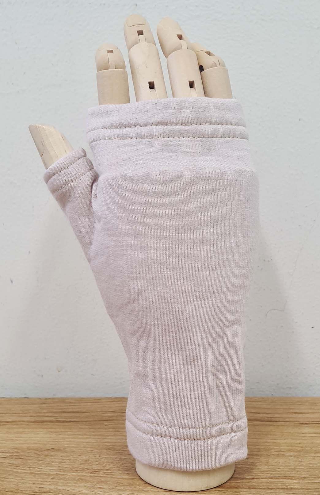 Nude Fleece Merino Wool Thermal Fingerless Mittens