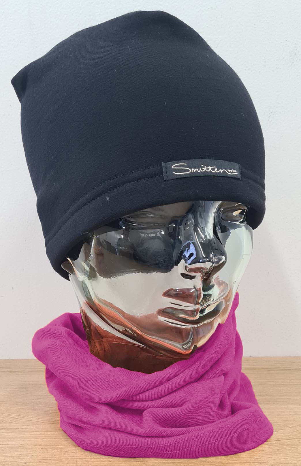 Fuchsia Pink Unisex Merino Wool Thermal Neck Warmer Neck Gaiter