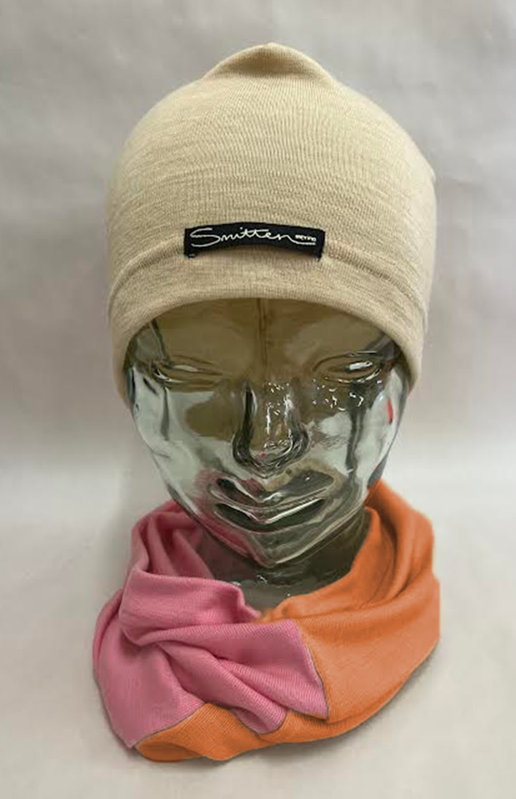 Orange & Pink Tones Unisex Merino Wool Thermal Neck Warmer Neck Gaiter