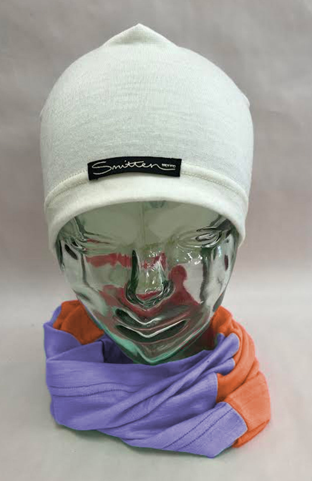 Orange & Purple Tones Unisex Merino Wool Thermal Neck Warmer Neck Gaiter